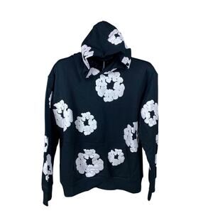 Denim Tears Cotton Wreath Hoodie Black Size Large Unisex Rare Streetwear